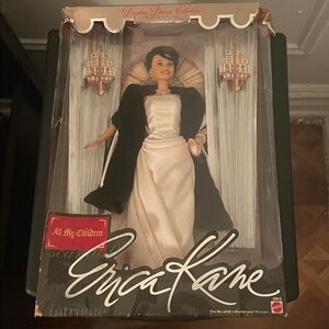 Mattel All My Children Erica Kane Doll - Black and White”SOME WEAR/TEAR ON BOX”